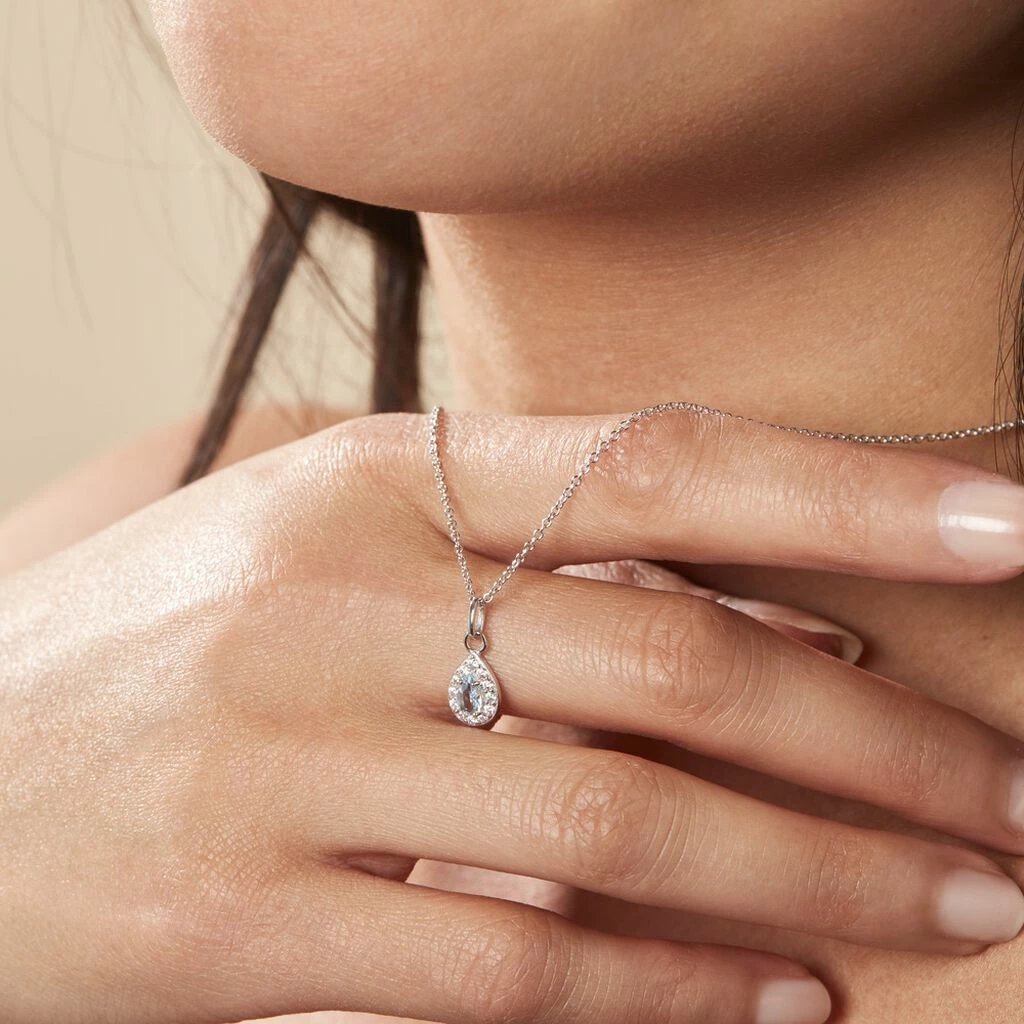 Histoire D'Or Collier Argent Blanc Tania Oxydes De Zirconium 4 Histoire D'Or Collier Argent Blanc Tania Oxydes De Zirconium – Image 4