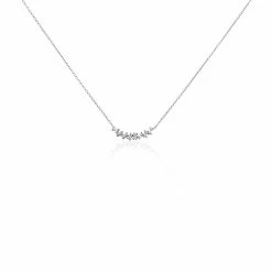 Histoire D'Or Collier Adonia Argent Blanc Oxyde De Zirconium Bleu