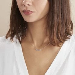 Histoire D'Or Collier Adonia Argent Blanc Oxyde De Zirconium Bleu -Colliers Fantaisie Soldes FACFBZB170 model0