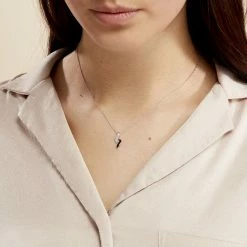 Histoire D'Or Collier Sylvie Argent Blanc Oxyde De Zirconium -Colliers Fantaisie Soldes FACFBZD111 model0