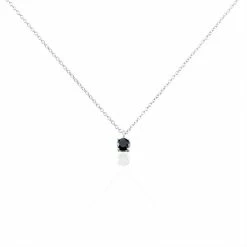 Histoire D'Or Collier Lylwenn Argent Blanc Oxyde De Zirconium Noir