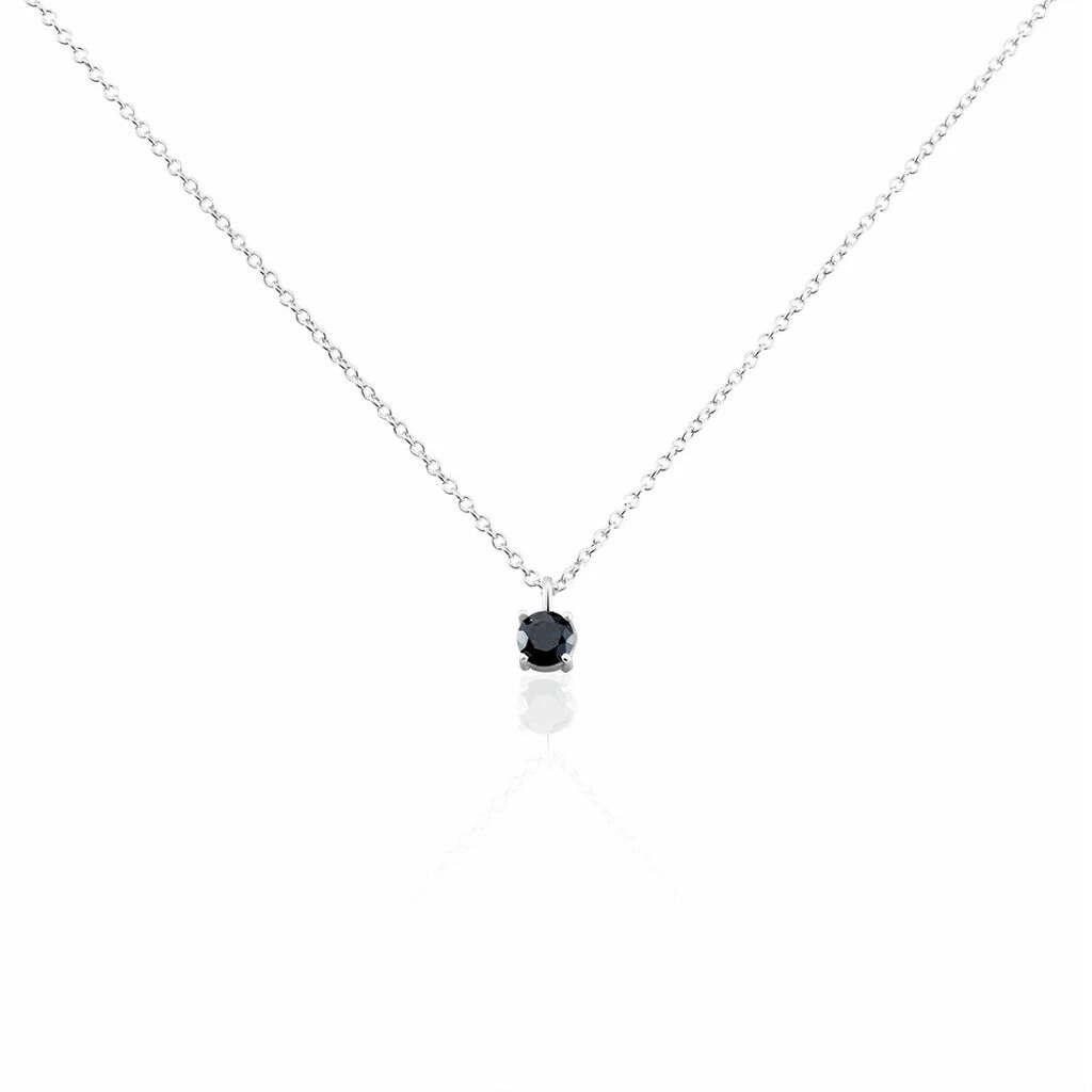 Histoire D'Or Collier Lylwenn Argent Blanc Oxyde De Zirconium Noir 1 Histoire D'Or Collier Lylwenn Argent Blanc Oxyde De Zirconium Noir