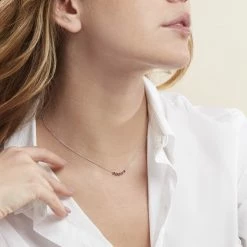 Histoire D'Or Collier Karrie Argent Blanc Oxyde De Zirconium -Colliers Fantaisie Soldes FACFBZR046 model0