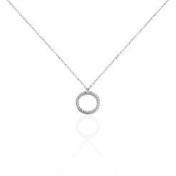 Histoire D'Or Collier Ambroisie Argent Blanc Oxyde De Zirconium