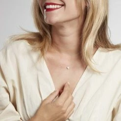 Histoire D'Or Collier Nylon Argent Blanc Oxyde De Zirconium -Colliers Fantaisie Soldes FACFBZW003 model0