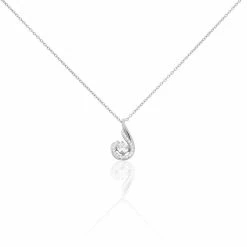 Histoire D'Or Collier Indian Drop Argent Blanc Oxyde De Zirconium