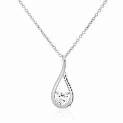 Histoire D'Or Collier Paloma Argent Blanc Oxyde De Zirconium