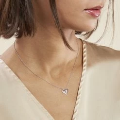 Histoire D'Or Collier Origami Argent Blanc Oxyde De Zirconium -Colliers Fantaisie Soldes FACFBZW0QV model0