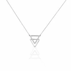 Histoire D'Or Collier Glorya Argent Blanc Oxyde De Zirconium