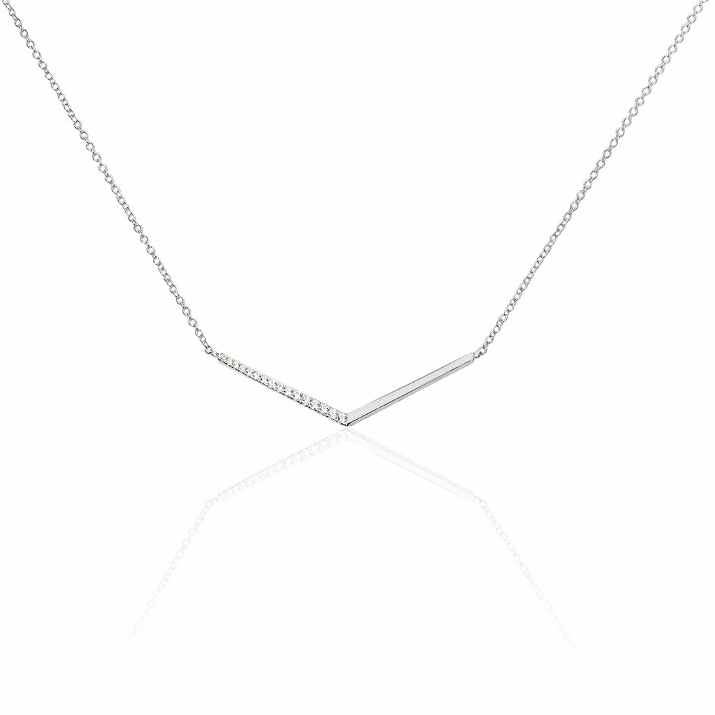 Histoire D'Or Collier Emea Argent Blanc Oxyde De Zirconium 1 Histoire D'Or Collier Emea Argent Blanc Oxyde De Zirconium