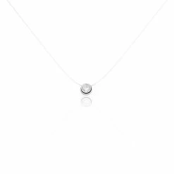 Histoire D'Or Collier Nylon Argent Blanc Oxyde De Zirconium