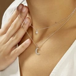 Histoire D'Or Collier Astre Argent Blanc Oxyde De Zirconium -Colliers Fantaisie Soldes FACFBZW10F model1