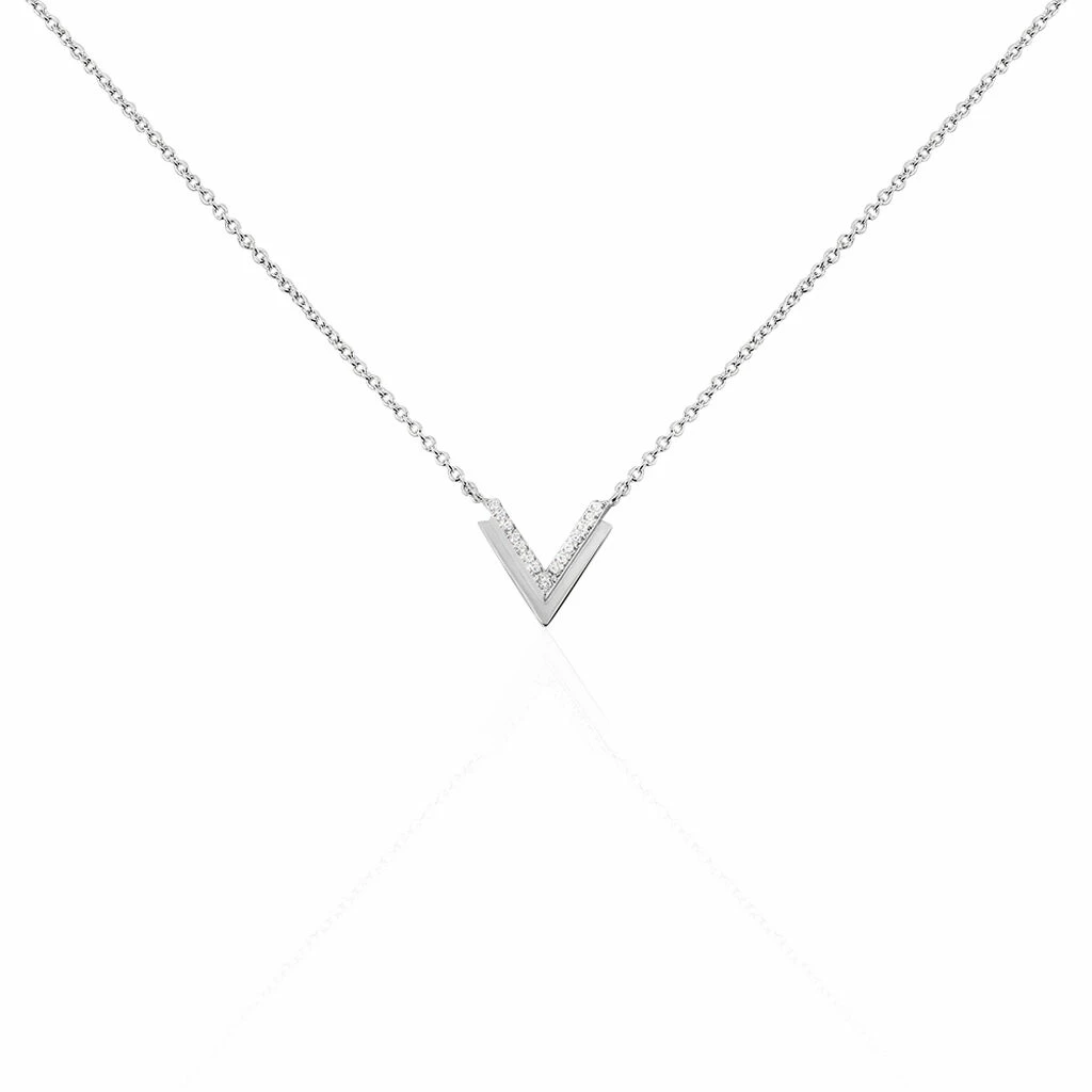 Histoire D'Or Collier Nollia Argent Blanc Oxyde De Zirconium 1 Histoire D'Or Collier Nollia Argent Blanc Oxyde De Zirconium