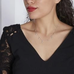 Histoire D'Or Collier Argent Cesario Oxyde -Colliers Fantaisie Soldes FACFBZW1NU model0