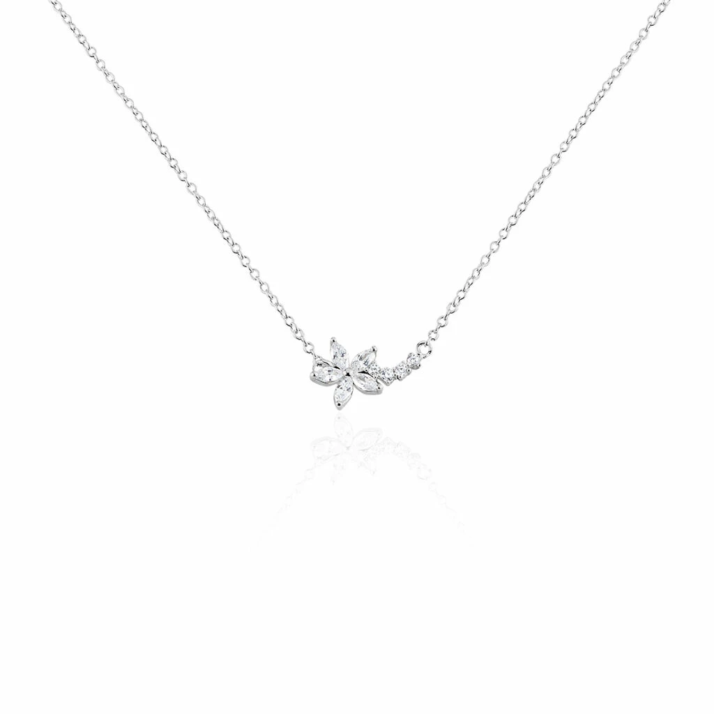 Histoire D'Or Collier Argent Florencio Oxydes De Zirconium 1 Histoire D'Or Collier Argent Florencio Oxydes De Zirconium