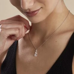 Histoire D'Or Collier Argent Constantin Argent Blanc Oxyde -Colliers Fantaisie Soldes FACFBZW1QP model0