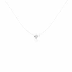 Histoire D'Or Collier Nylon Argent Blanc Oxyde
