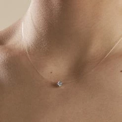 Histoire D'Or Collier Nylon Argent Blanc Oxyde -Colliers Fantaisie Soldes FACFBZW1W2 model1