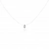 Histoire D'Or Collier Nylon Argent Blanc Oxyde