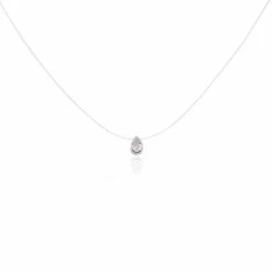 Histoire D'Or Collier Nylon Argent Blanc Oxyde
