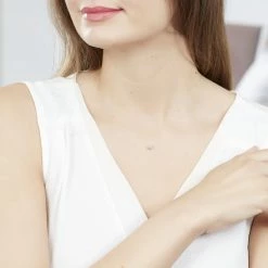 Histoire D'Or Collier Nylon Argent Blanc Oxyde De Zirconium -Colliers Fantaisie Soldes FACFBZW766 model0