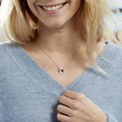 Histoire D'Or Collier Leos Argent Jaune Nacre -Colliers Fantaisie Soldes FACFJXD002 model0