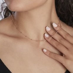 Histoire D'Or Collier Elea Argent Rose 7 Histoire D'Or Collier Elea Argent Rose -Colliers Fantaisie Soldes FACFRW0065 model1