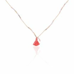 Histoire D'Or Collier Ninon Argent Rose Perle D'imitation Et Chrysoprase