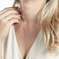 Histoire D'Or Collier Nelig Argent Rose Oxyde De Zirconium -Colliers Fantaisie Soldes FACFRZS011 model1