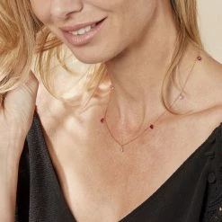 Histoire D'Or Collier Murial Argent Rose Oxyde De Zirconium -Colliers Fantaisie Soldes FACFRZS047 model0