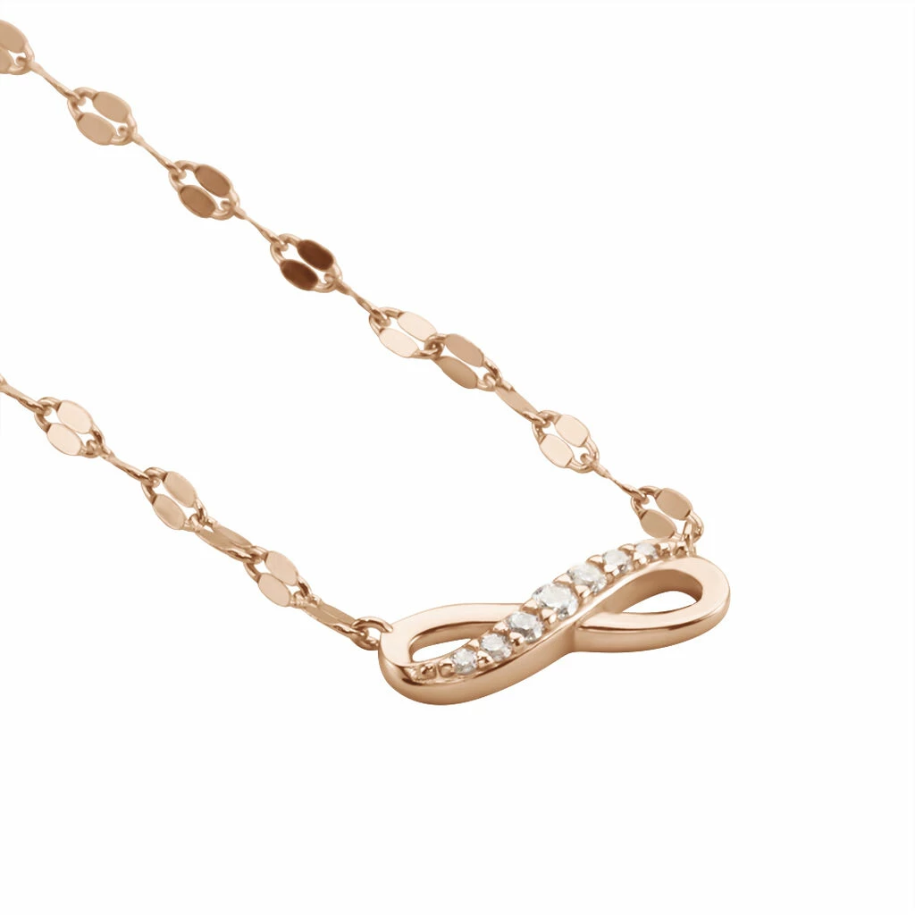 Histoire D'Or Collier Argent Rose Wendel Oxydes De Zirconium 2 Histoire D'Or Collier Argent Rose Wendel Oxydes De Zirconium – Image 2