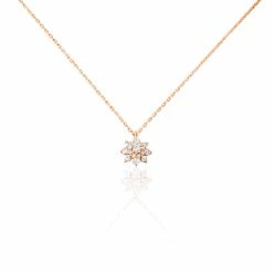 Histoire D'Or Collier Lorraine Argent Rose Oxyde De Zirconium