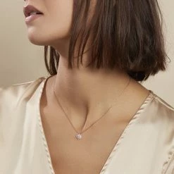 Histoire D'Or Collier Lorraine Argent Rose Oxyde De Zirconium -Colliers Fantaisie Soldes FACFRZW675 model0