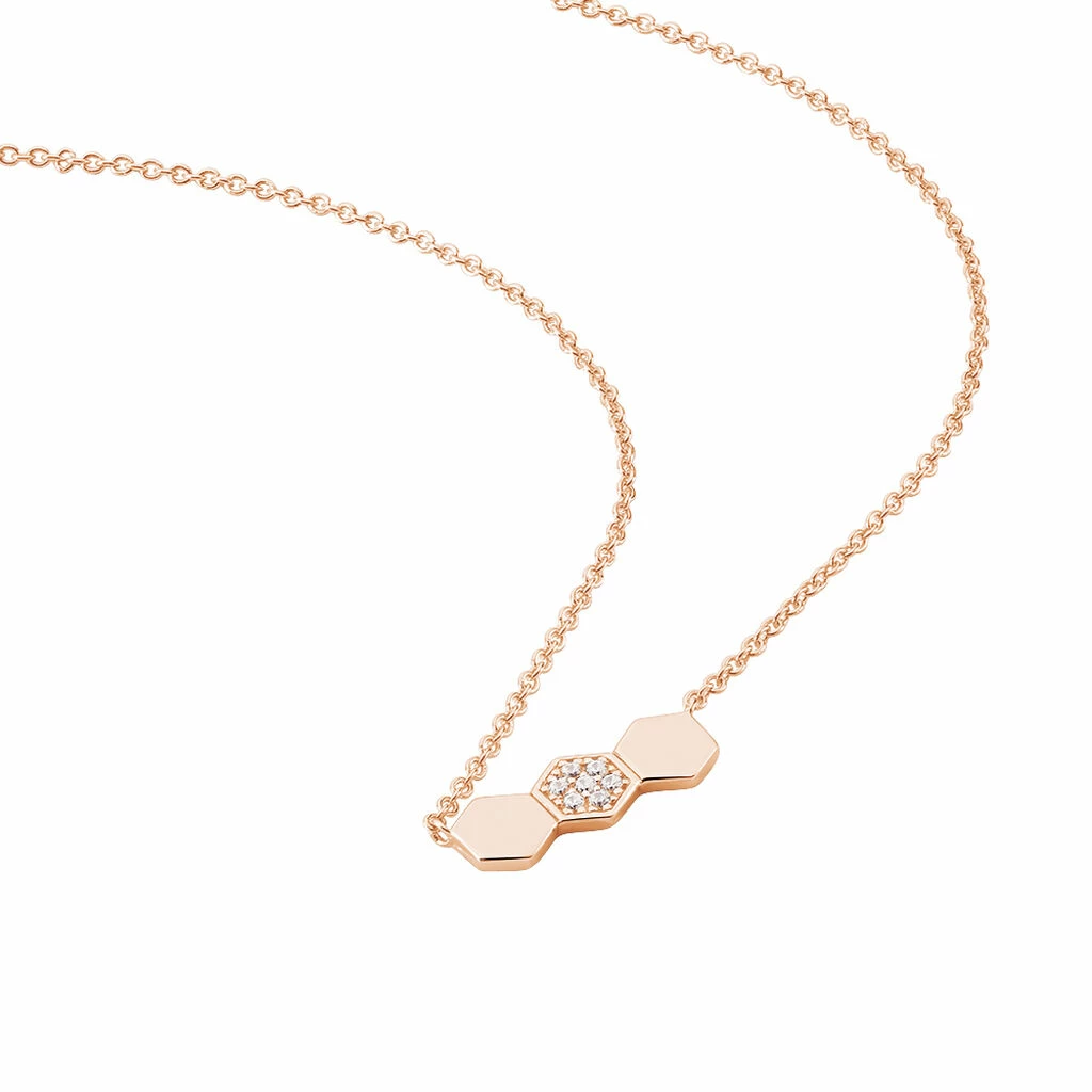 Histoire D'Or Collier Onaissa Argent Rose Oxyde De Zirconium 2 Histoire D'Or Collier Onaissa Argent Rose Oxyde De Zirconium – Image 2