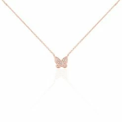 Histoire D'Or Collier Argent Rose Anne-lise Oxyde De Zirconium