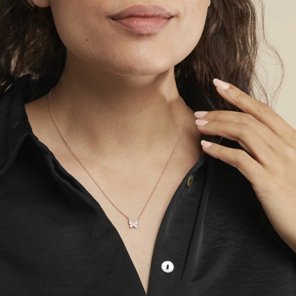 Histoire D'Or Collier Argent Rose Anne-lise Oxyde De Zirconium 3 Histoire D'Or Collier Argent Rose Anne-lise Oxyde De Zirconium – Image 3