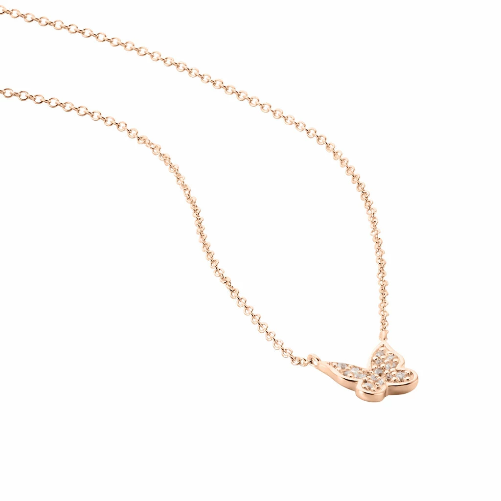 Histoire D'Or Collier Argent Rose Anne-lise Oxyde De Zirconium 2 Histoire D'Or Collier Argent Rose Anne-lise Oxyde De Zirconium – Image 2