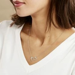 Histoire D'Or Collier Kim Argent Blanc 9 Histoire D'Or Collier Kim Argent Blanc -Colliers Fantaisie Soldes FACMBW0415 model2