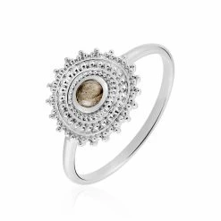 Histoire D'Or Bague Nyoko Argent Blanc Labradorite