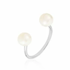 Histoire D'Or Bague Bergamote Argent Blanc Perle De Culture