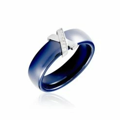 Histoire D'Or Bague Cronos Argent Blanc Céramique Oxyde