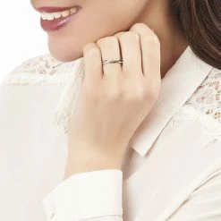 Histoire D'Or Bague Laurye Argent Blanc Oxyde De Zirconium -Colliers Fantaisie Soldes FADFBZD279 model0