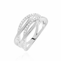 Histoire D'Or Bague Peronele Argent Blanc Oxyde De Zirconium