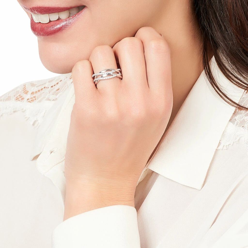Histoire D'Or Bague Peronele Argent Blanc Oxyde De Zirconium 5 Histoire D'Or Bague Peronele Argent Blanc Oxyde De Zirconium – Image 5