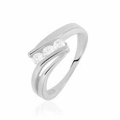 Histoire D'Or Bague Cascade Argent Blanc Oxyde De Zirconium