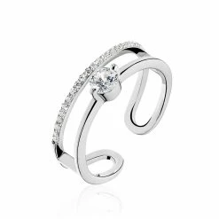 Histoire D'Or Bague Saki Argent Blanc Oxyde De Zirconium