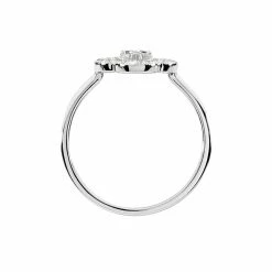 Histoire D'Or Bague Rose Argent Blanc Oxyde De Zirconium -Colliers Fantaisie Soldes FADFBZW16B view2