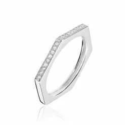 Histoire D'Or Bague Souhyla Argent Blanc Oxyde De Zirconium