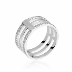 Histoire D'Or Bague Kirsten Argent Blanc Oxyde De Zirconium