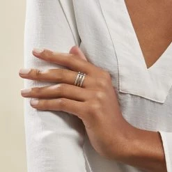 Histoire D'Or Bague Kirsten Argent Blanc Oxyde De Zirconium -Colliers Fantaisie Soldes FADFBZW18F model0